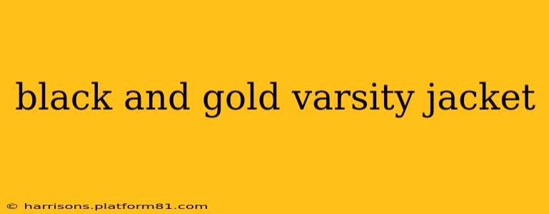 black and gold varsity jacket