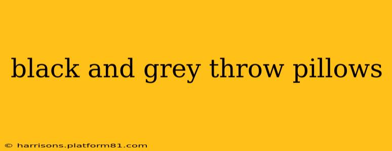 black and grey throw pillows