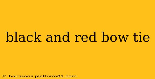 black and red bow tie