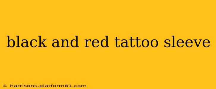 black and red tattoo sleeve