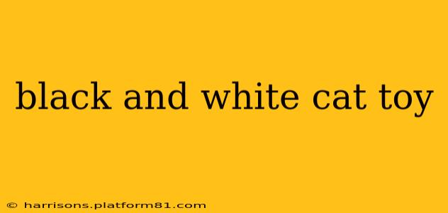 black and white cat toy