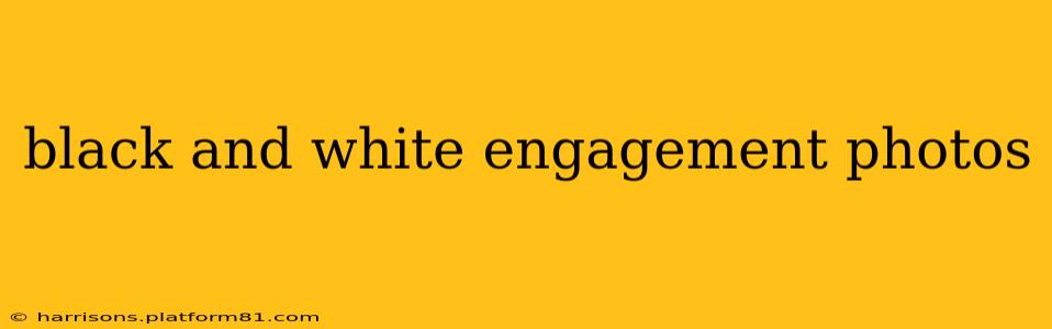 black and white engagement photos
