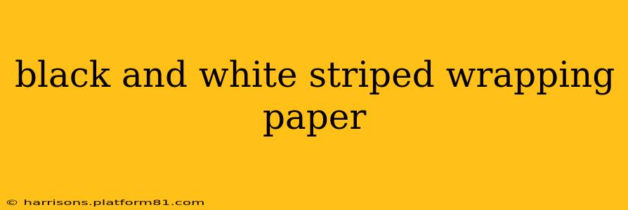 black and white striped wrapping paper
