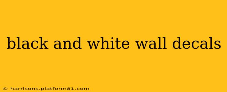 black and white wall decals