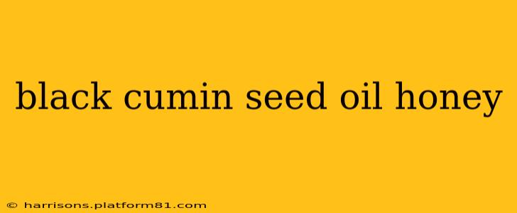 black cumin seed oil honey