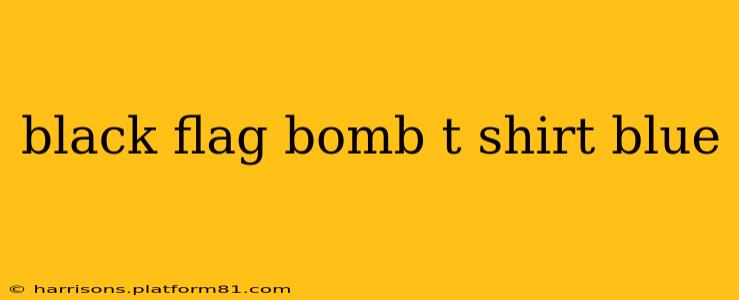 black flag bomb t shirt blue