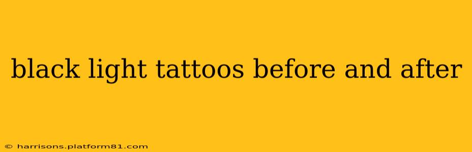 black light tattoos before and after