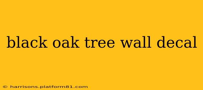 black oak tree wall decal