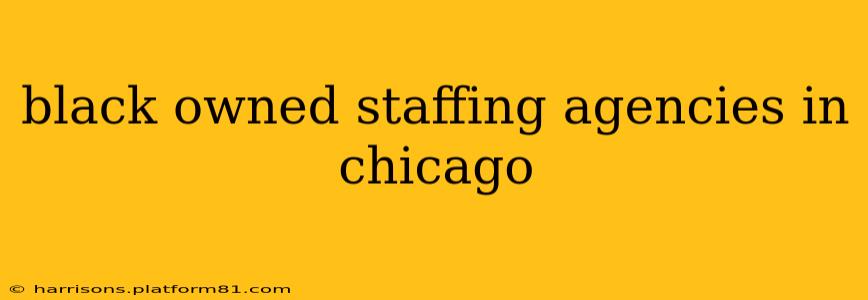black owned staffing agencies in chicago
