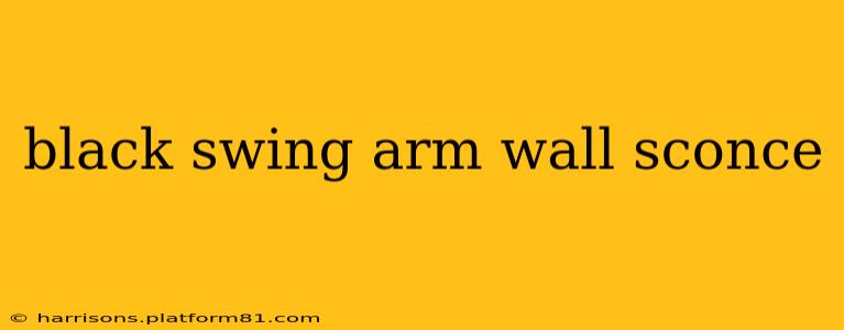 black swing arm wall sconce