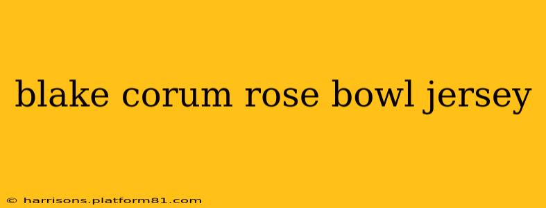 blake corum rose bowl jersey