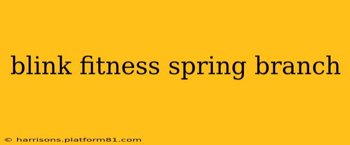 blink fitness spring branch