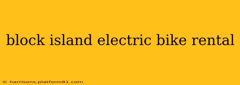 block island electric bike rental