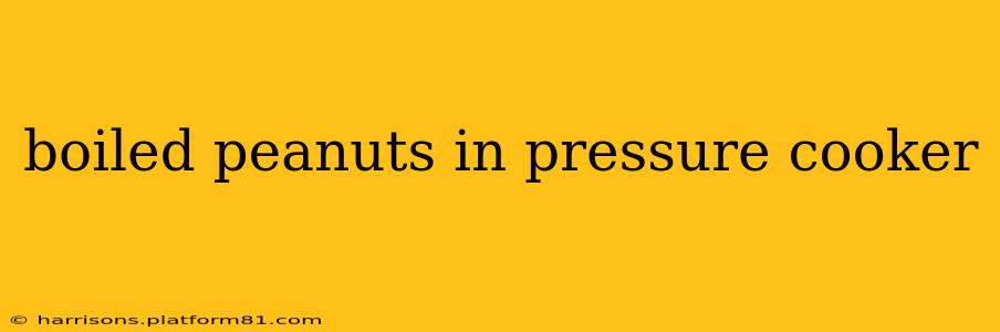 boiled peanuts in pressure cooker