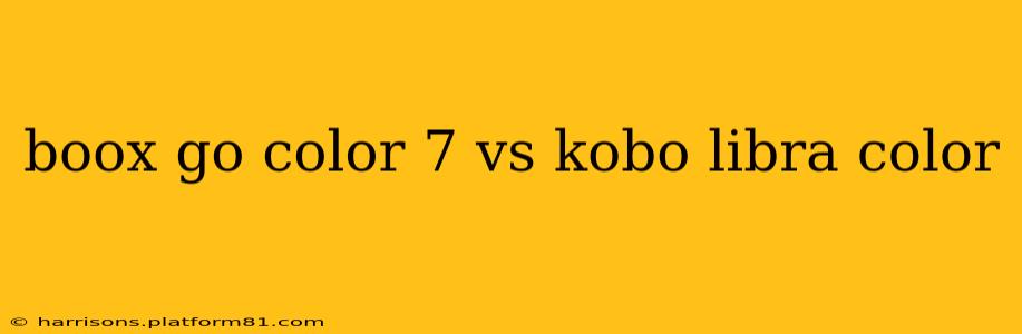 boox go color 7 vs kobo libra color