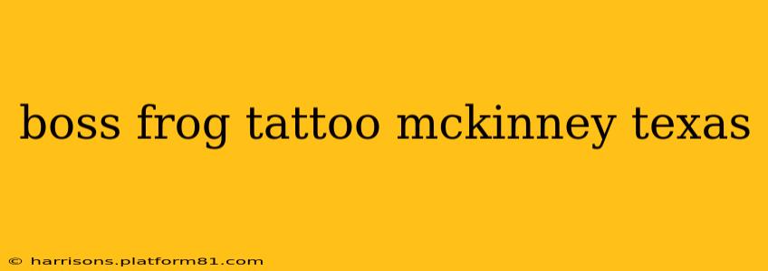 boss frog tattoo mckinney texas