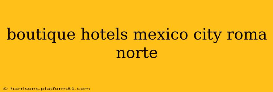boutique hotels mexico city roma norte