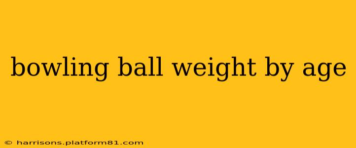 bowling ball weight by age