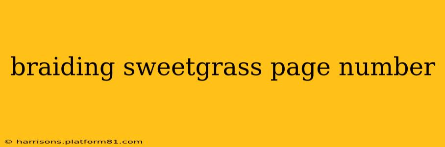 braiding sweetgrass page number