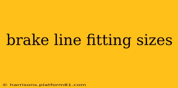 brake line fitting sizes