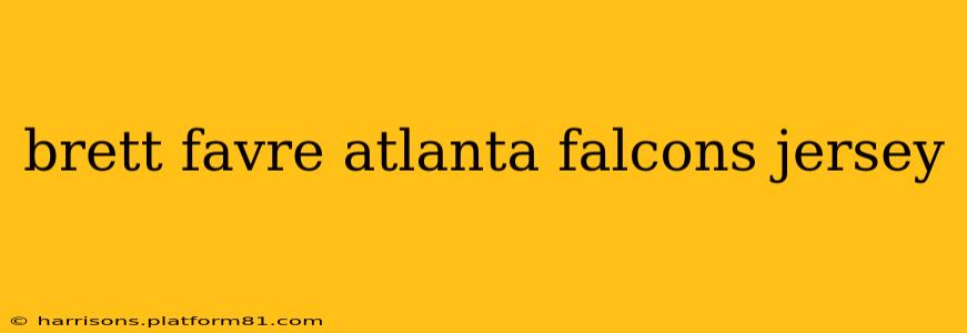 brett favre atlanta falcons jersey