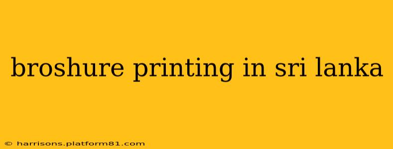 broshure printing in sri lanka