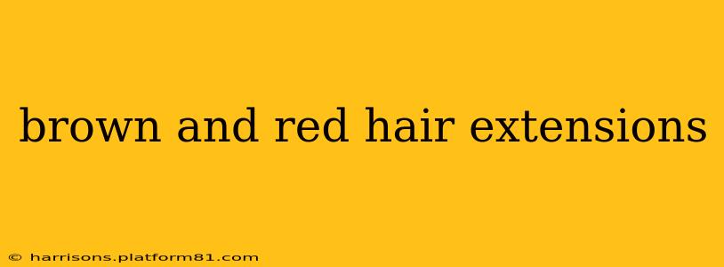 brown and red hair extensions