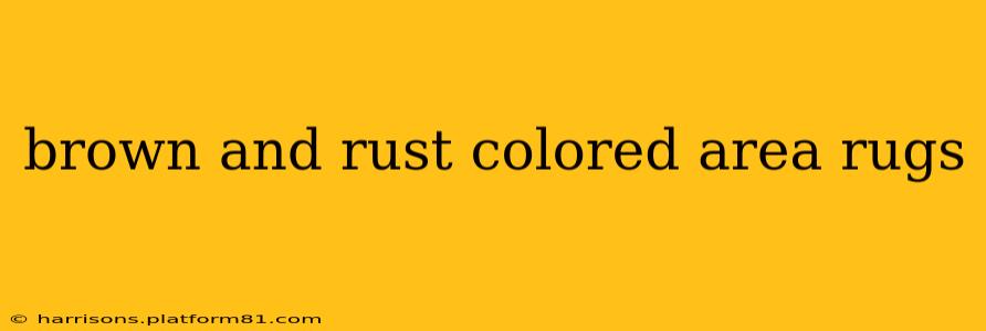 brown and rust colored area rugs