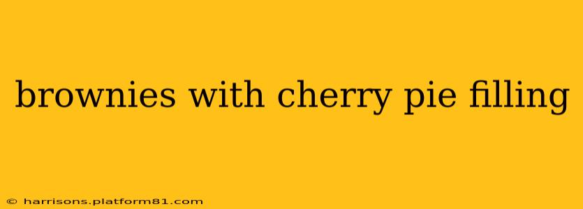brownies with cherry pie filling
