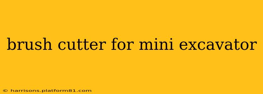 brush cutter for mini excavator