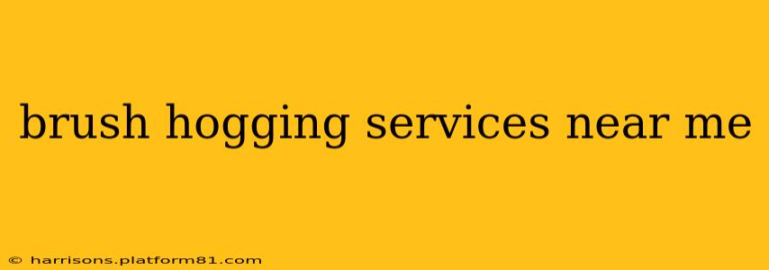 brush hogging services near me