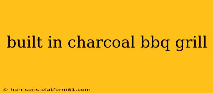 built in charcoal bbq grill