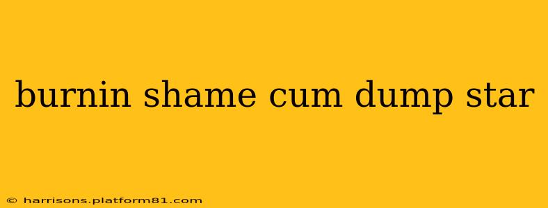 burnin shame cum dump star