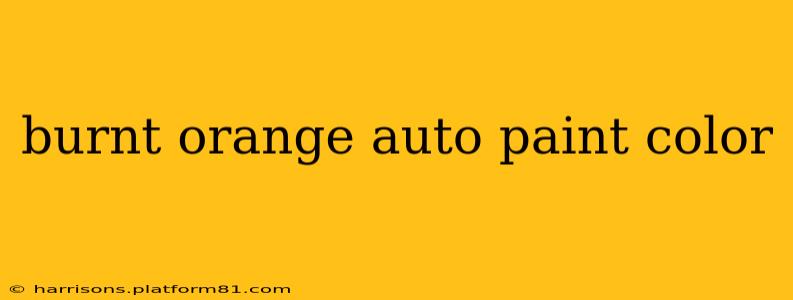burnt orange auto paint color