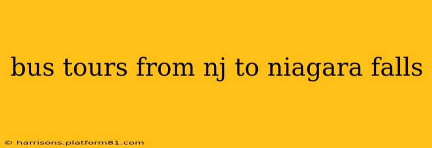 bus tours from nj to niagara falls