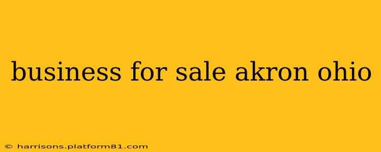 business for sale akron ohio