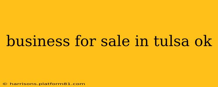 business for sale in tulsa ok
