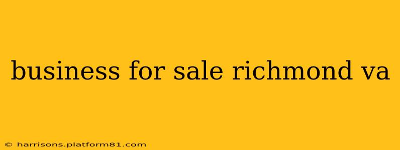 business for sale richmond va