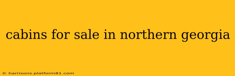 cabins for sale in northern georgia