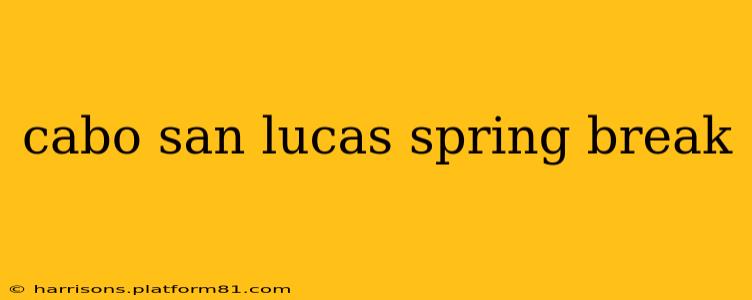 cabo san lucas spring break