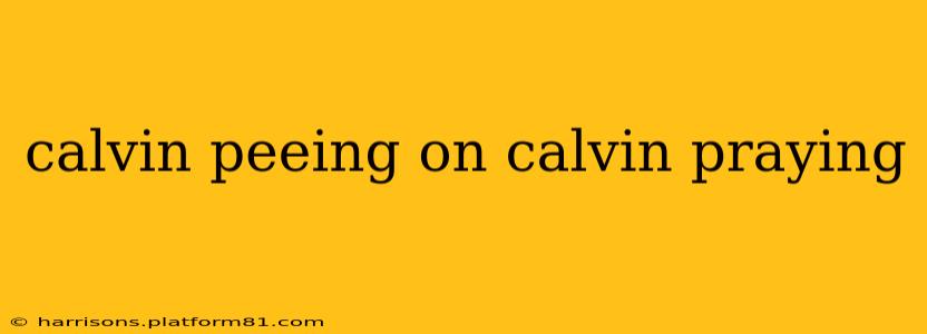 calvin peeing on calvin praying calvin peeing on calvin praying