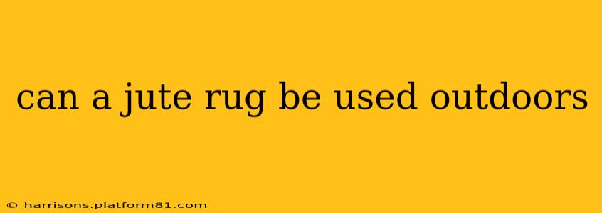 can a jute rug be used outdoors