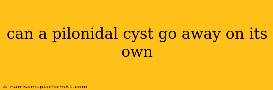 can a pilonidal cyst go away on its own
