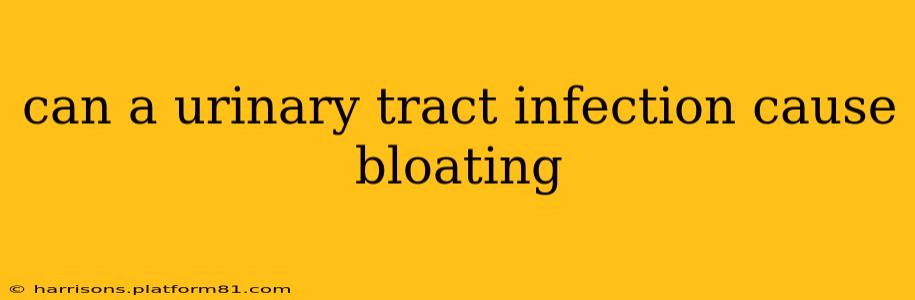 can a urinary tract infection cause bloating