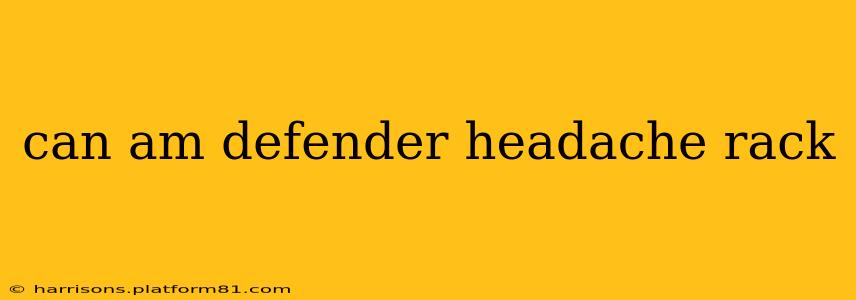 can am defender headache rack