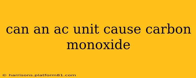 can an ac unit cause carbon monoxide