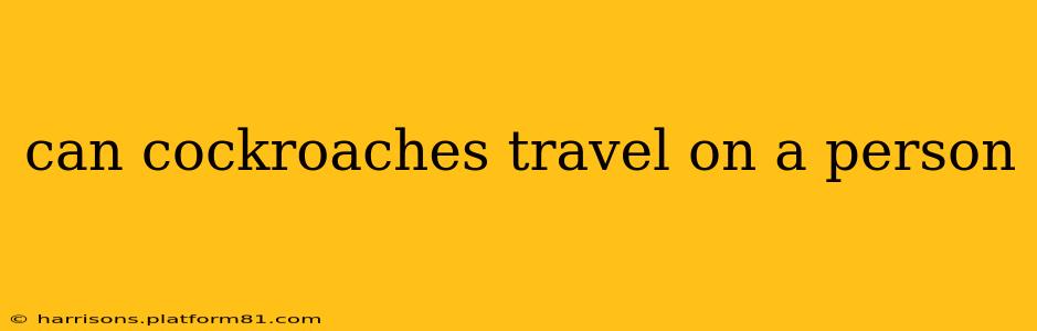 can cockroaches travel on a person