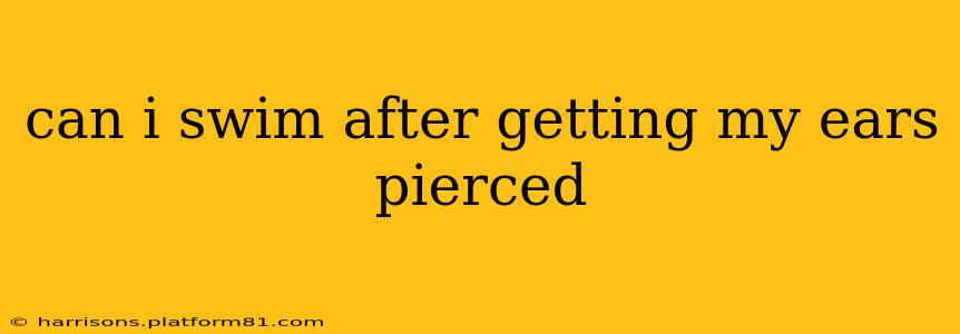 can i swim after getting my ears pierced