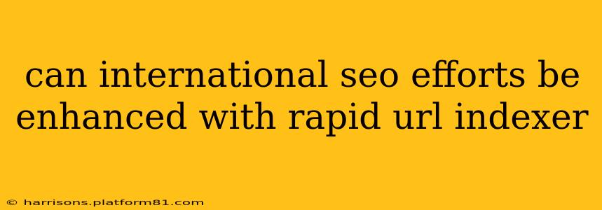 can international seo efforts be enhanced with rapid url indexer