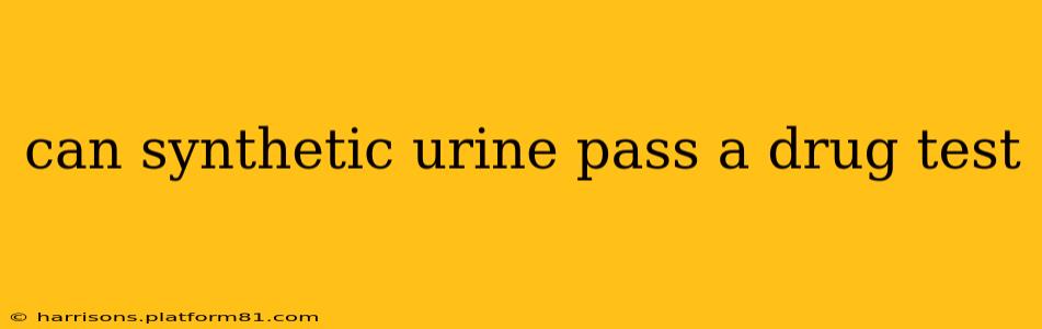 can synthetic urine pass a drug test